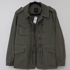 Barneys New York Olive Utility Jacket